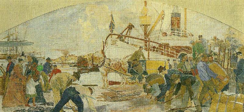 Carl Wilhelmson pa skeppsbron oil painting picture